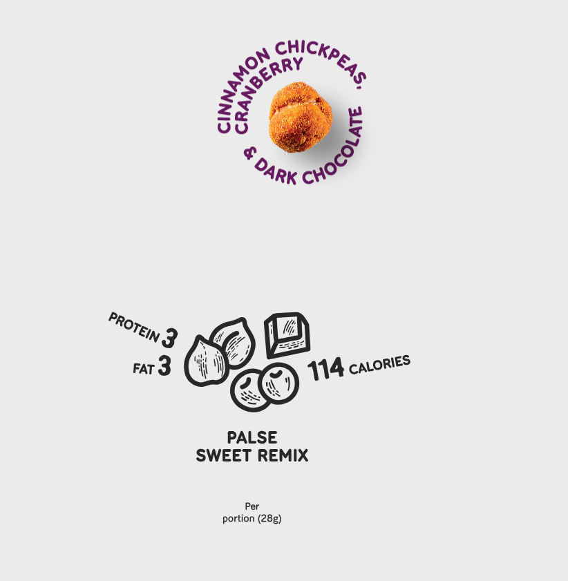 Palse - Sweet Remix Sweet Cinnamon Chickpeas, Cranberries & Dark Chocolate 85g