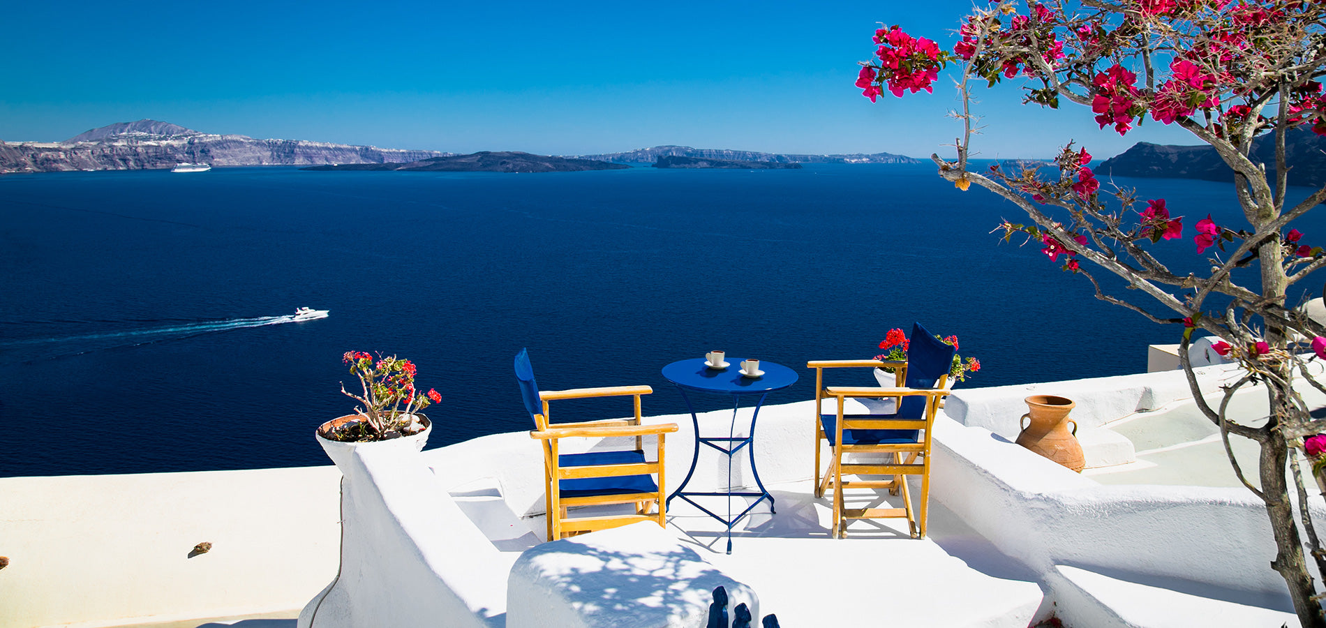 Greek island beautiful balcony