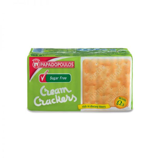 Papadopoulos Cream Crackers Sugar Free 165gr.