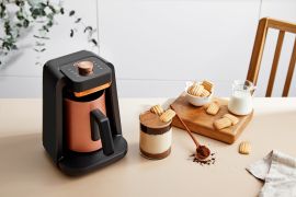 Arzum Okka Rich Spin Pro Turkish Coffee and Hot Beverage Maker, Velvetiser, Milk Frother, 120V, 5 Cups