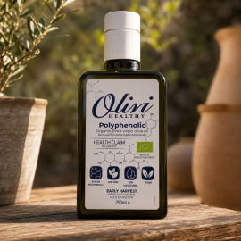 Olivi Organic Early Harvest Extra Virgin Olive Oil, 250 ml — front view