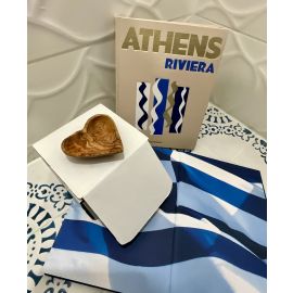 Handmade Greek Olive Wood Heart-Shaped Dish — lifestyle view