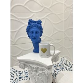 Lakonic Sun Porcelain Coffee Mug — lifestyle view