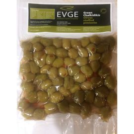 EVGE Chalkidiki Pimiento-Stuffed Green Olives, 454 g — front pack