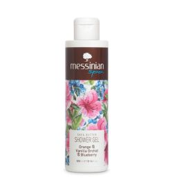 Messinian Spa Orange, Vanilla Orchid & Blueberry Shower Gel, 300 ml — front view