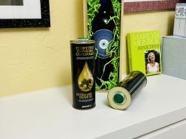 Lakonic Sun Extra Virgin Olive Oil, Cylinder Tin, 500 ml — lifestyle view