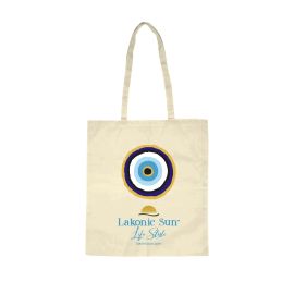 Lakonic Sun Lifestyle Ecru Cotton Canvas Tote Bag — front product view