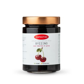 Saradis Sour Cherry Spoon Sweet in Syrup, 16 oz