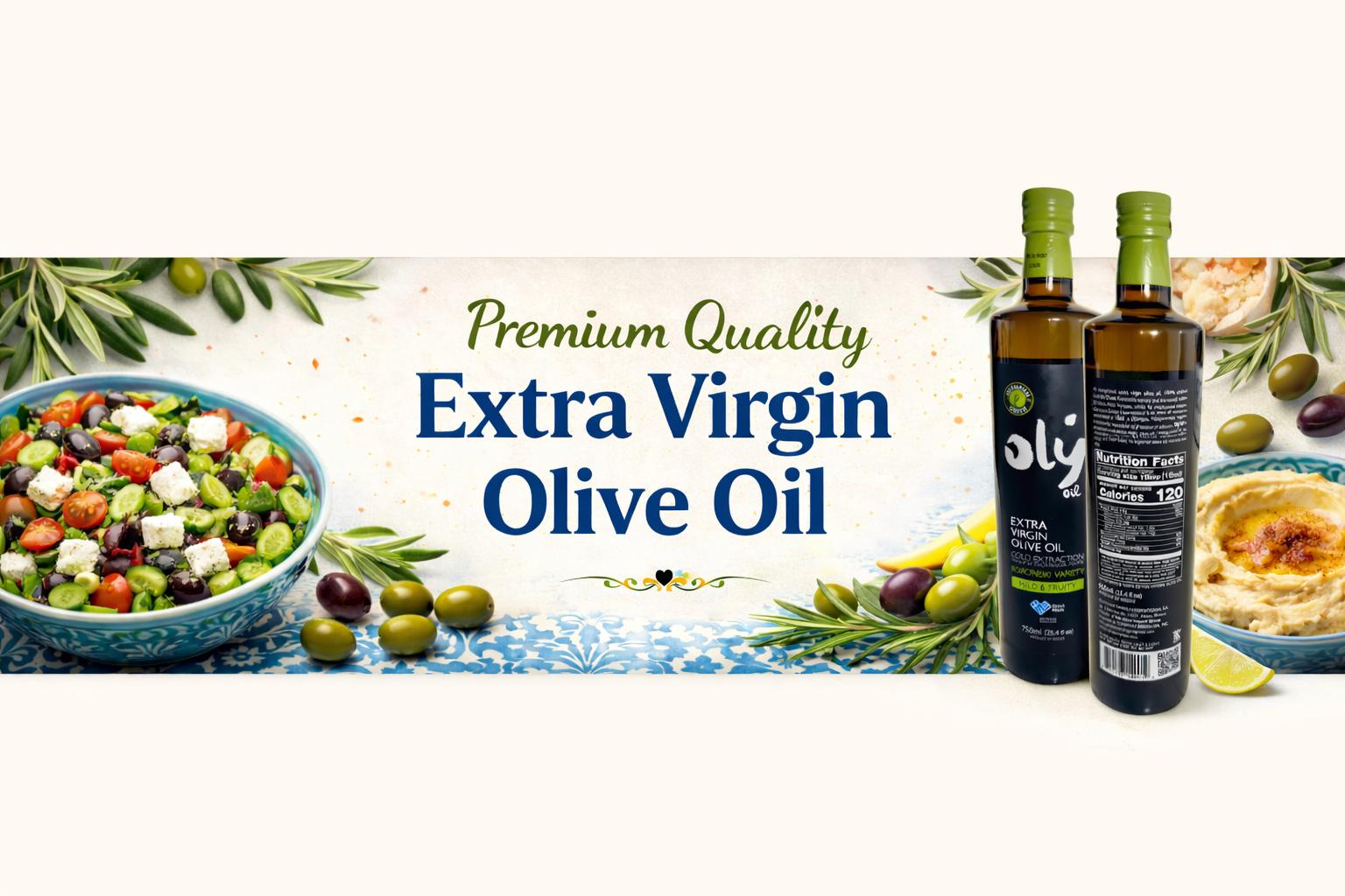 Herbs and olives on a rustic table